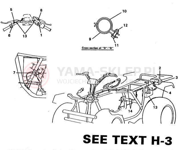 Schemat "Oświetlenie tył" do Yamaha BIG BEAR 4WD YFM350FWG_