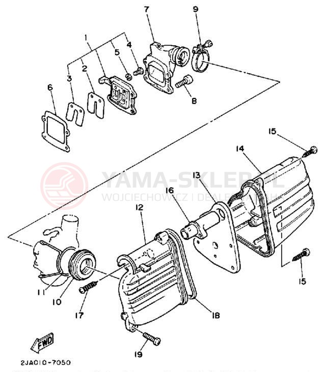 Schemat "Filtr powietrza" do Yamaha CG50EU