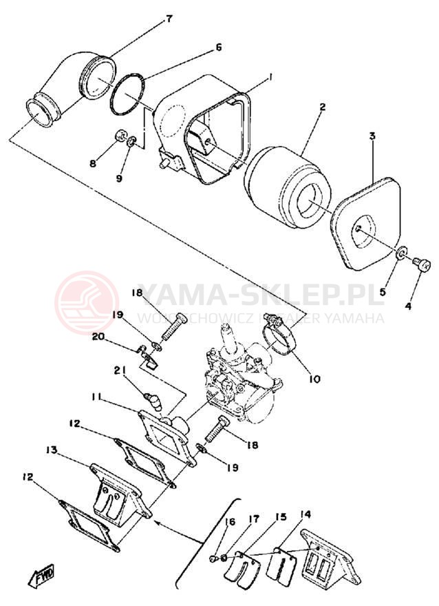 Schemat "Wtrysk paliwa" do Yamaha GTMXF