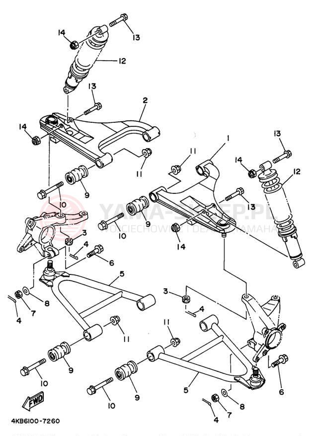 Schemat "Koło przód" do Yamaha WOLVERIINE YFM35FXJ_M