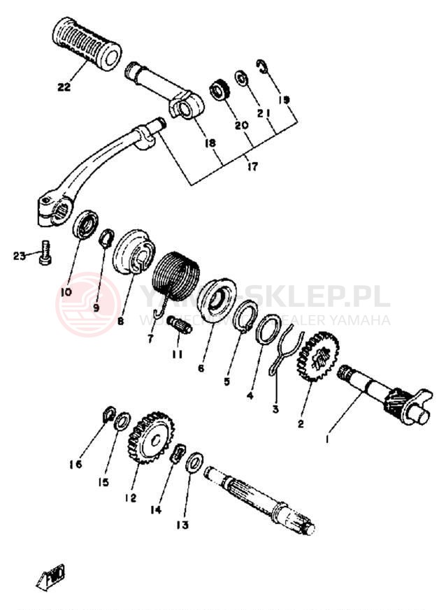 Schemat "rozrusznik" do Yamaha DT80H