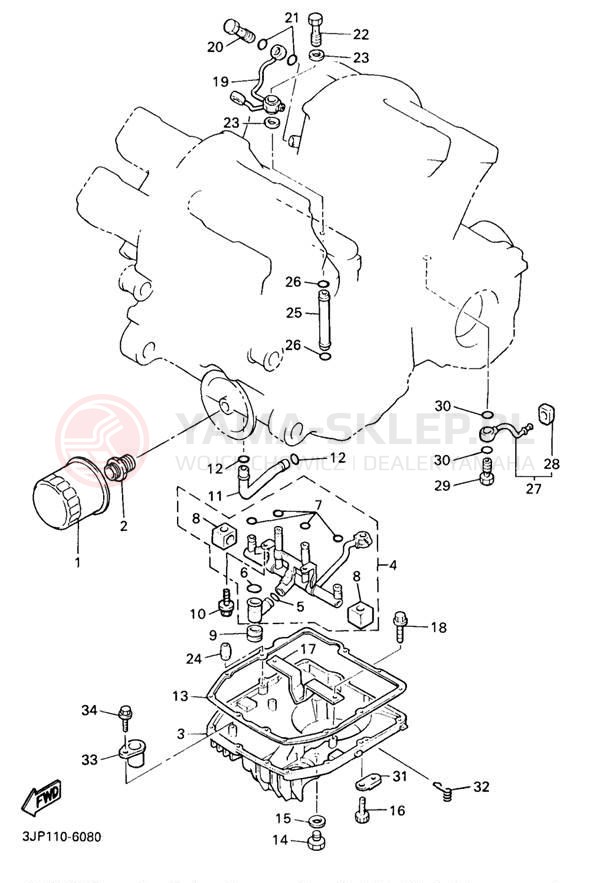 Schemat "Filtr oleju" do Yamaha V-MAX 1200 VMX12KC/VMX12K
