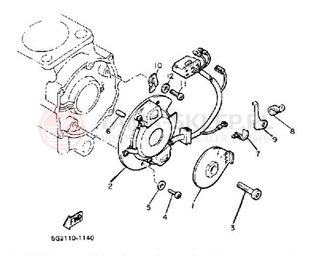 Schemat "Dźwignia zmiany biegów" do Yamaha XJ750MK