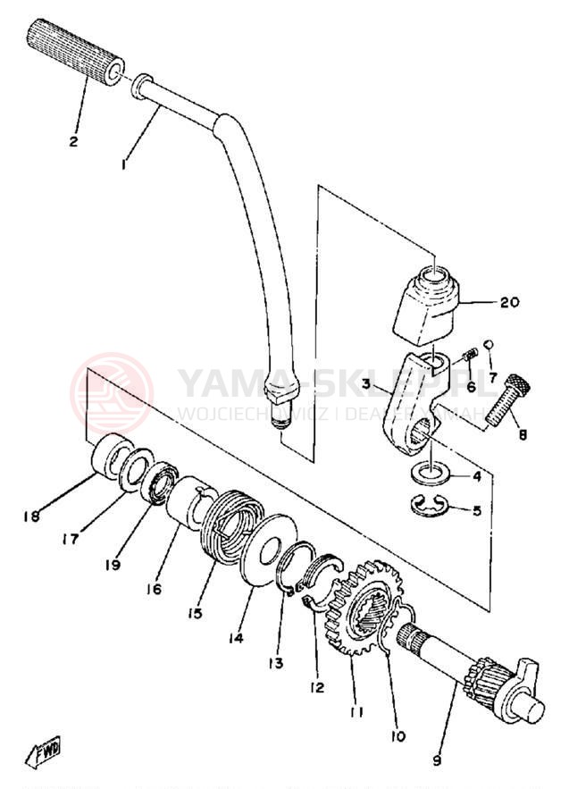 Schemat "rozrusznik" do Yamaha DT175F