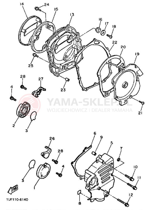 Schemat "Pokrywa silnika" do Yamaha FAZER FZX700SC/FZX700S