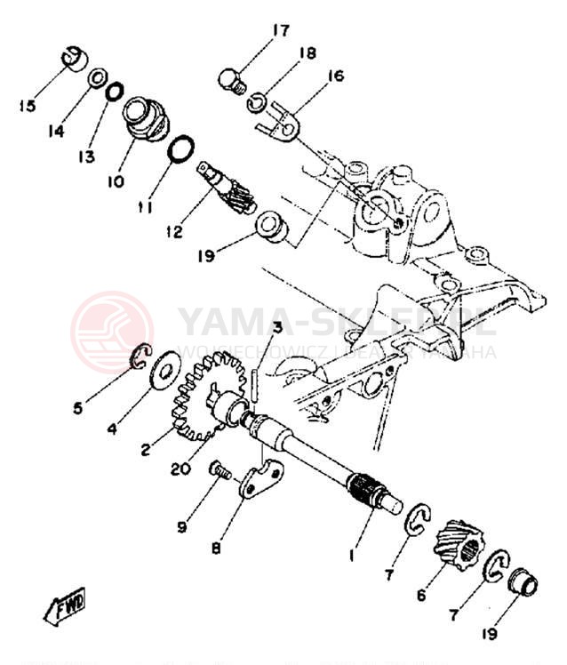 Schemat "Tryby licznika" do Yamaha TZ350E/TZ250E
