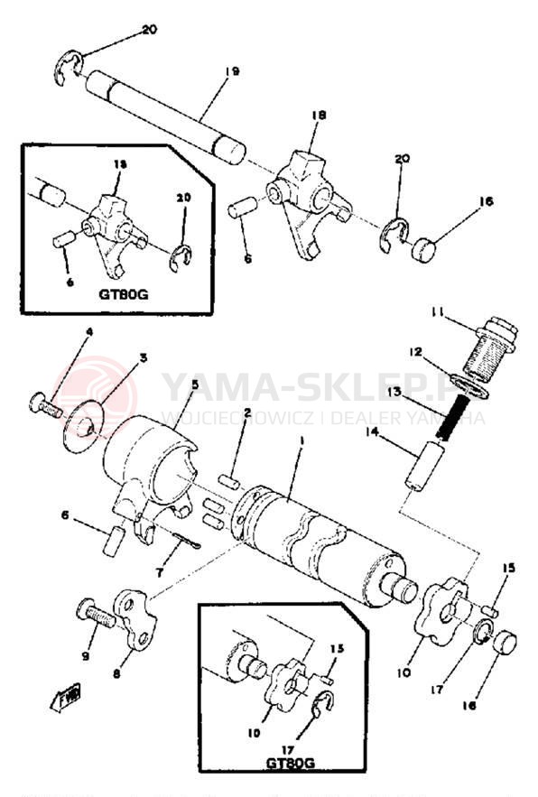 Schemat "Wodziki, automat" do Yamaha GT80E