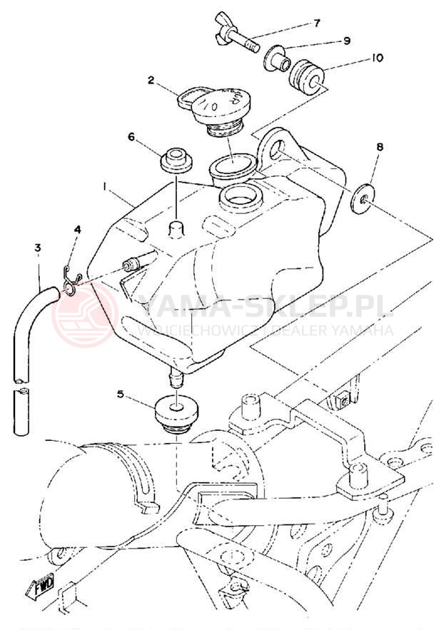 Schemat "Miska olejowa" do Yamaha DT125G