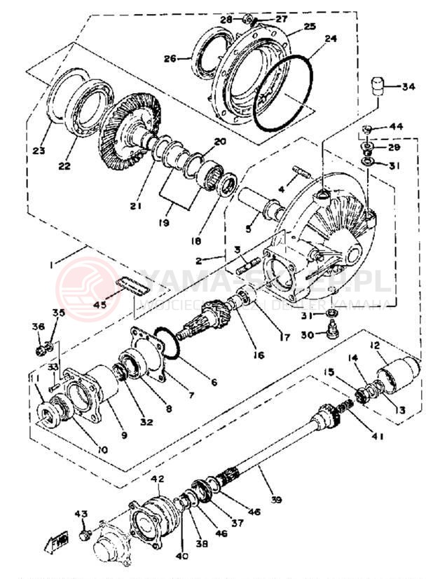 Schemat "Wał napędowy" do Yamaha XS750E_227