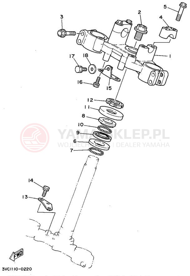 Schemat "Półki zawieszenia" do Yamaha RT180D