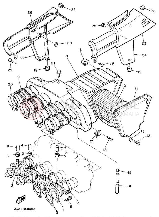 Schemat "Filtr powietrza" do Yamaha RADIAN YX600A/YX600AC