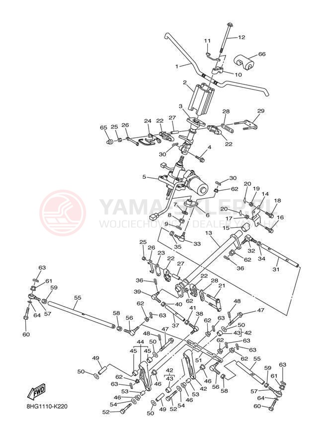Schemat "Półki zawieszenia" do Yamaha APEX SE RX10PSDW/RX10PSDB