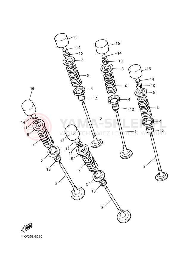 Schemat "zawory" do Yamaha FZ1 FZS1000P/FZS1000PC