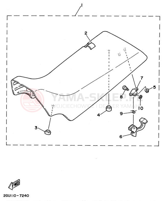 Schemat "siedzenie" do Yamaha BANSHEE YFZ350H_MN