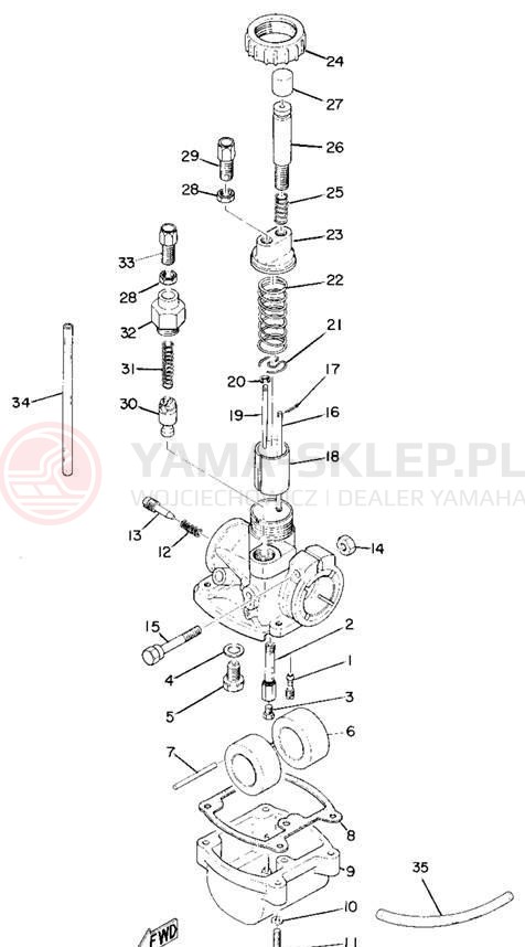 Schemat "Gaźnik" do Yamaha L5TA