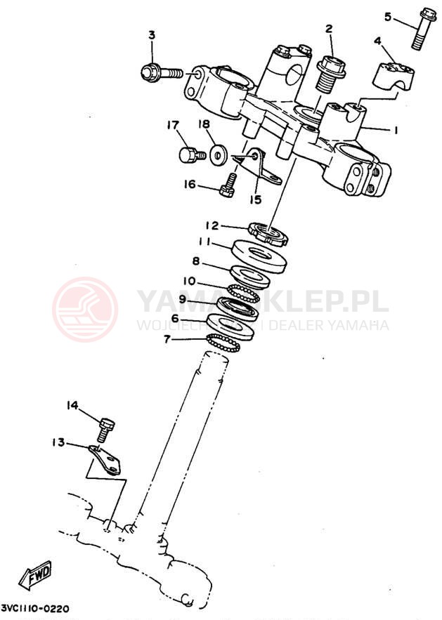 Schemat "Półki zawieszenia" do Yamaha RT180B