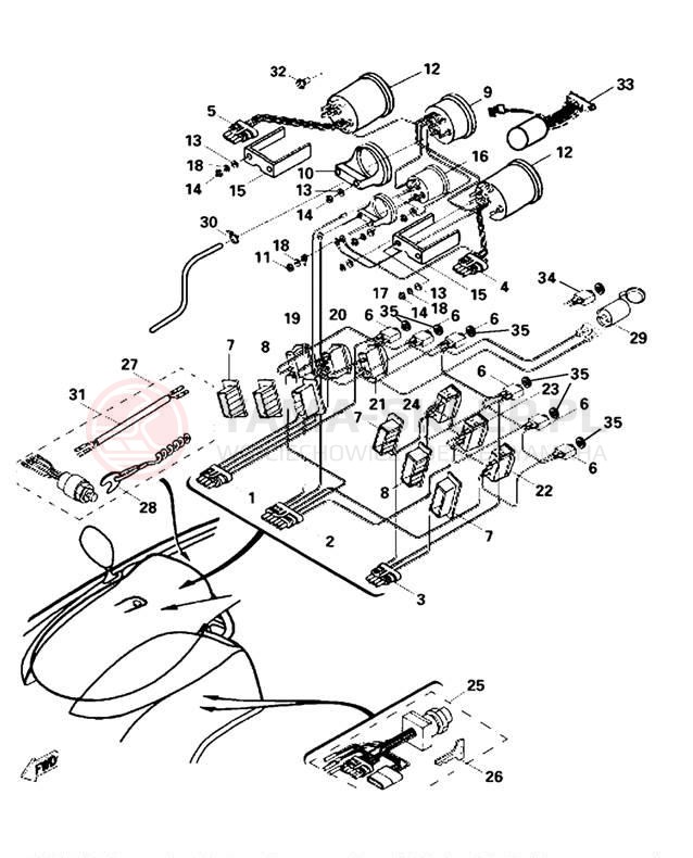 Schemat "układ elektryczny" do Yamaha LS2000 LST1200Z