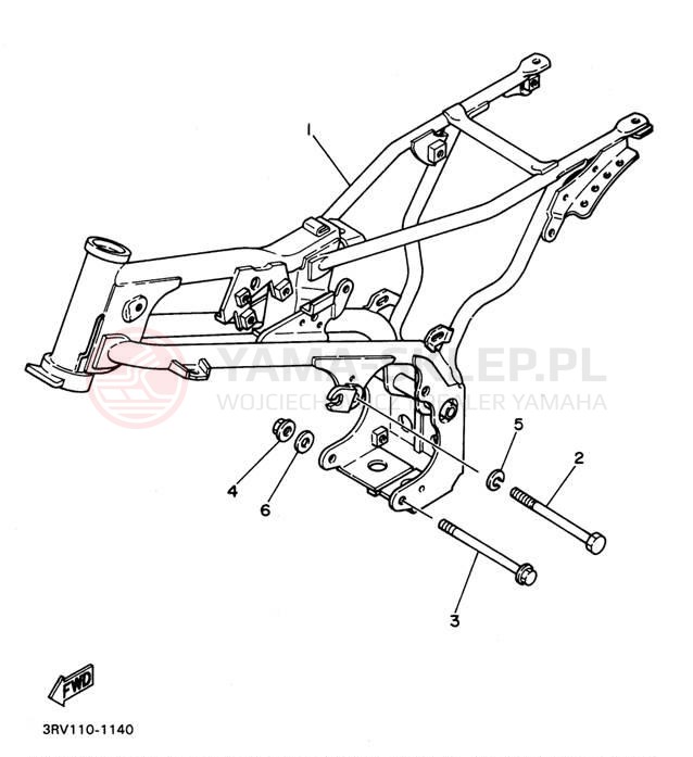 Schemat "rama" do Yamaha Y-ZINGER PW80H