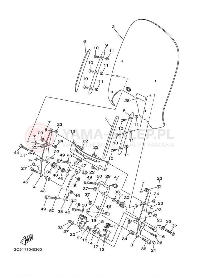 Schemat "elementy nadwozia" do Yamaha STRATOLINER XV19CTYCS/XV19CTYS