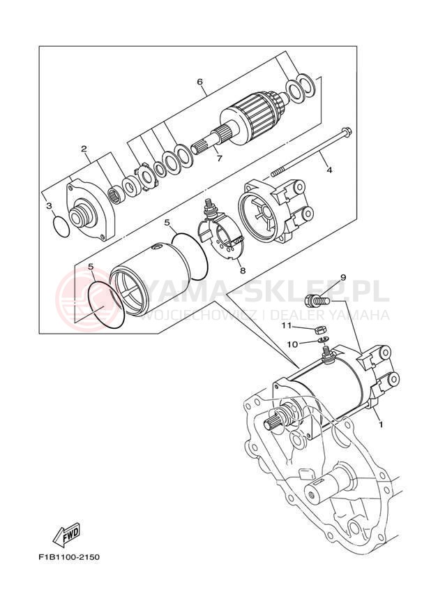 Schemat "rozrusznik" do Yamaha SR230 SRT1000D