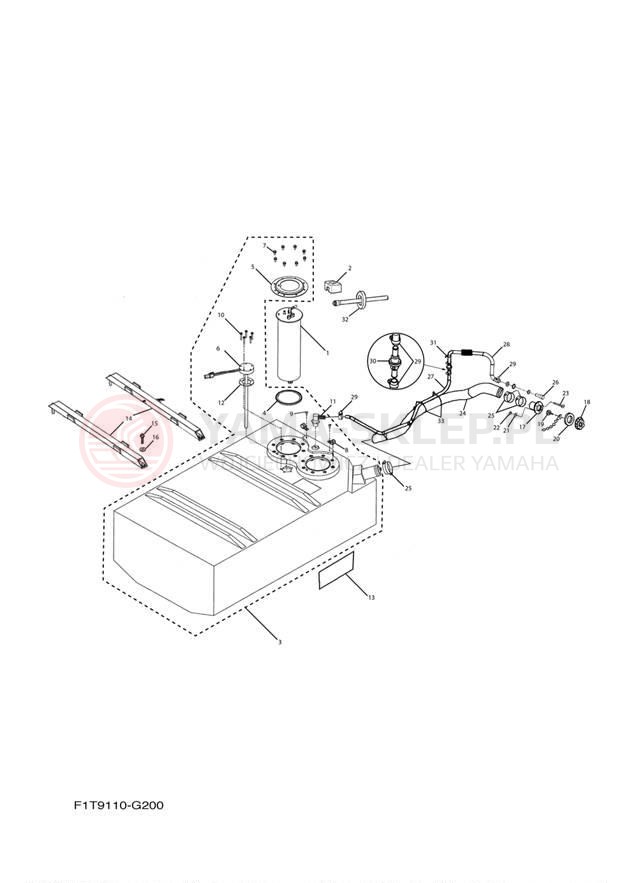Schemat "zbiornik paliwa" do Yamaha SX210 FRT1100BG/FRT1100CG