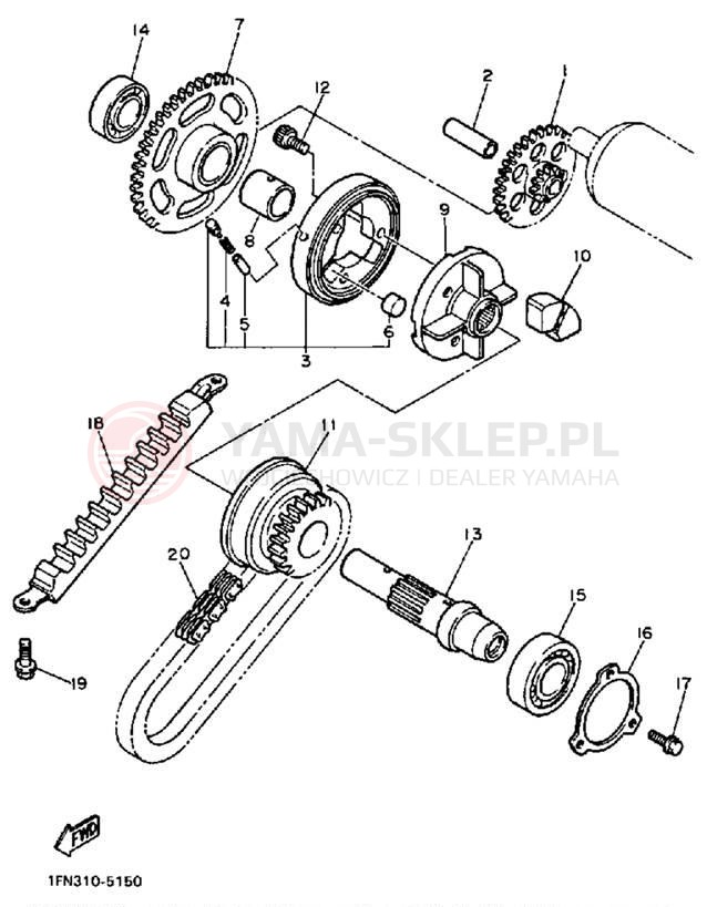 Schemat "rozrusznik" do Yamaha FAZER FZX700SC/FZX700S