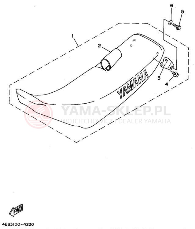 Schemat "siedzenie" do Yamaha YZ80G1