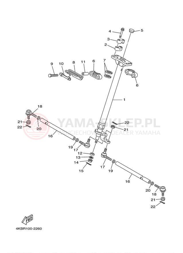 Schemat "Półki zawieszenia" do Yamaha WOLVERINE YFM35FXT