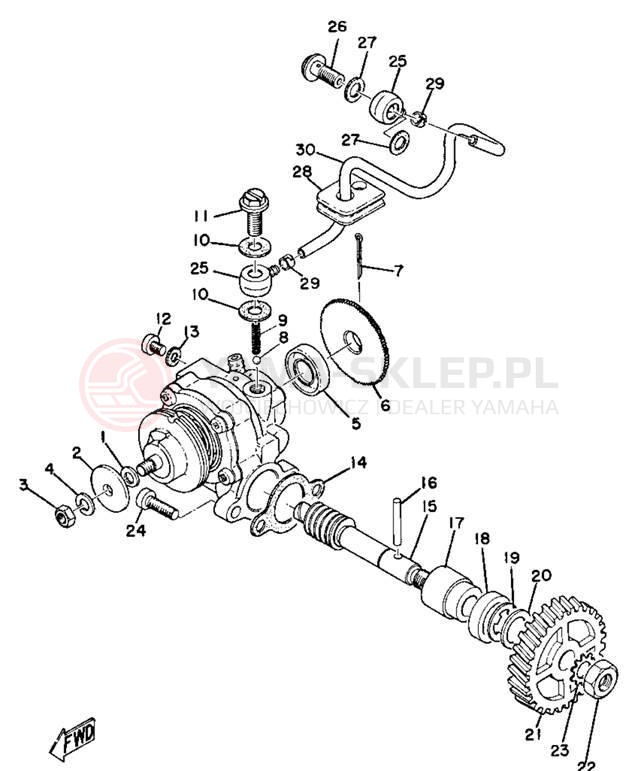 Schemat "Pompa olejowa" do Yamaha AT1C/CT1C/AT1MX