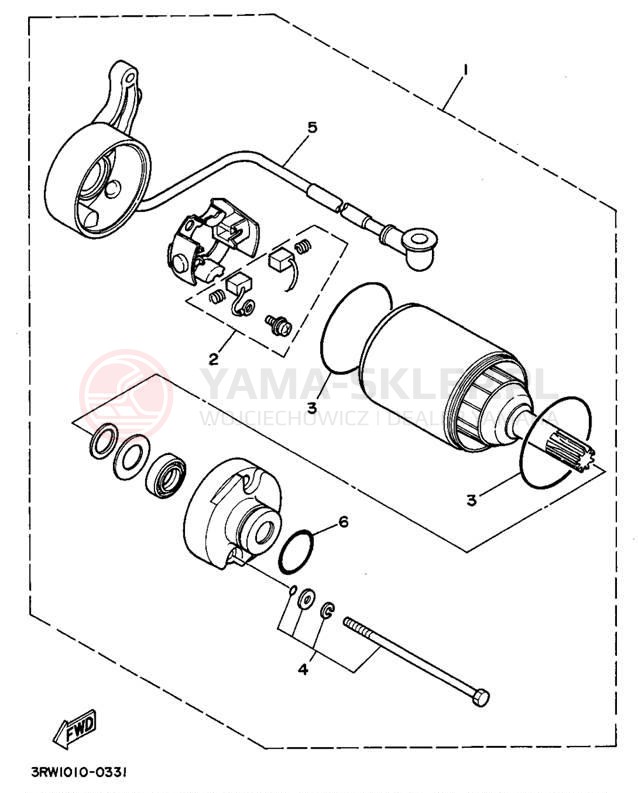 Schemat "rozrusznik" do Yamaha SEROW XT225F/XT225FC