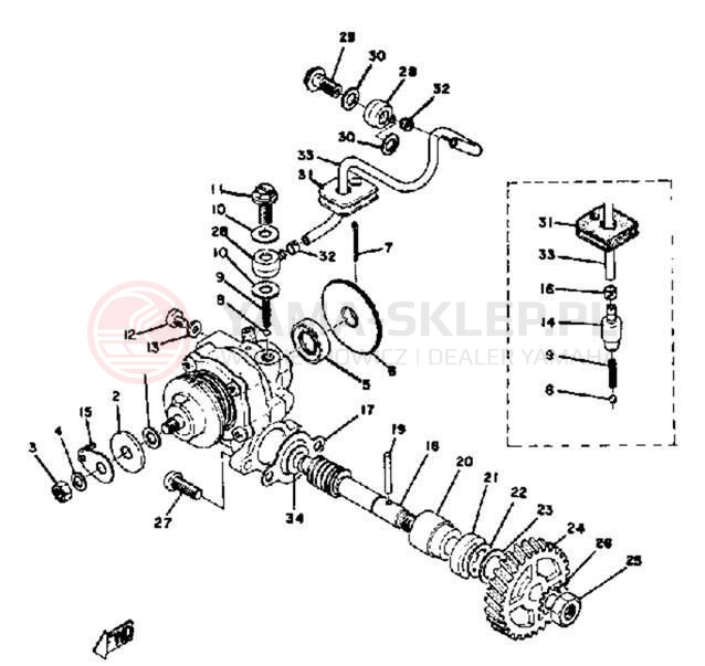Schemat "Pompa olejowa" do Yamaha AT3_CT3 CT3/AT3