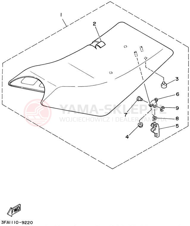 Schemat "siedzenie" do Yamaha BREEZE YFA1PC/YFA1P