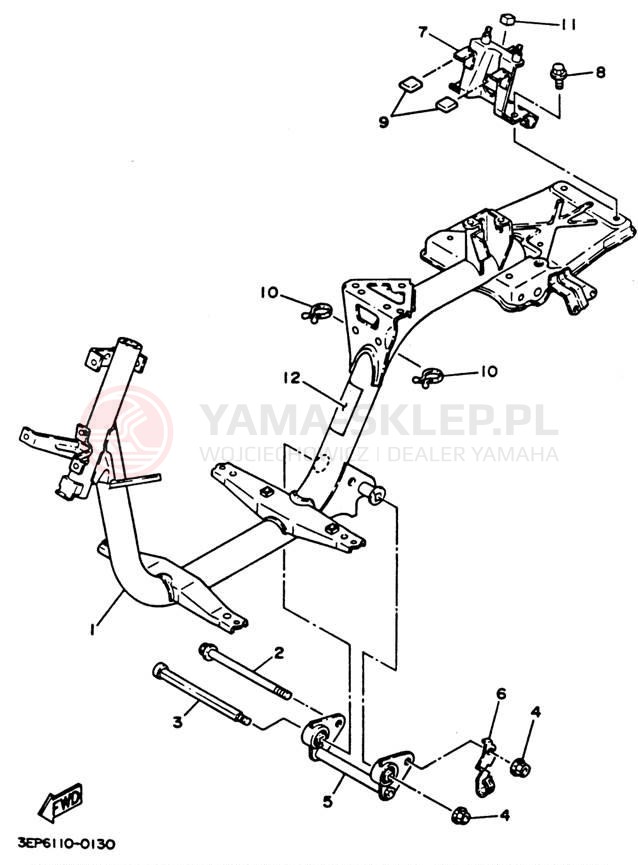 Schemat "rama" do Yamaha RAZZ SH50G