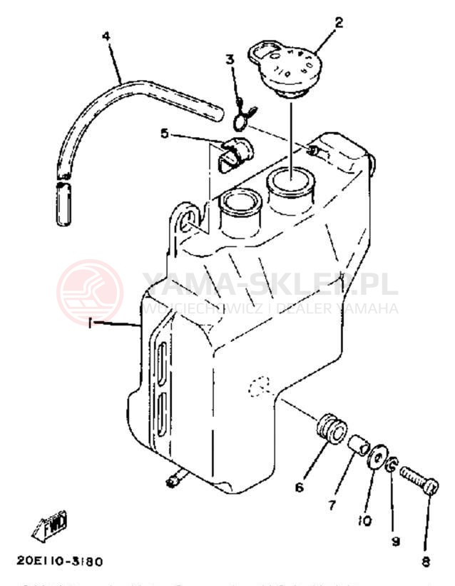 Schemat "Miska olejowa" do Yamaha YT175K
