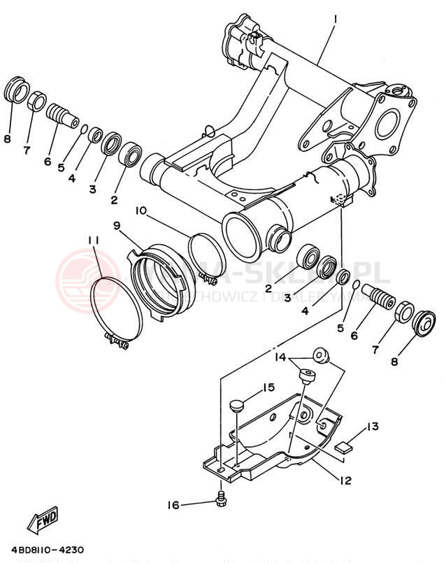Schemat "wahacz" do Yamaha YFB250UH_M/YFB250H_MN