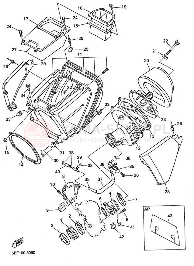 Schemat "Wtrysk paliwa" do Yamaha WR400F WR400FK