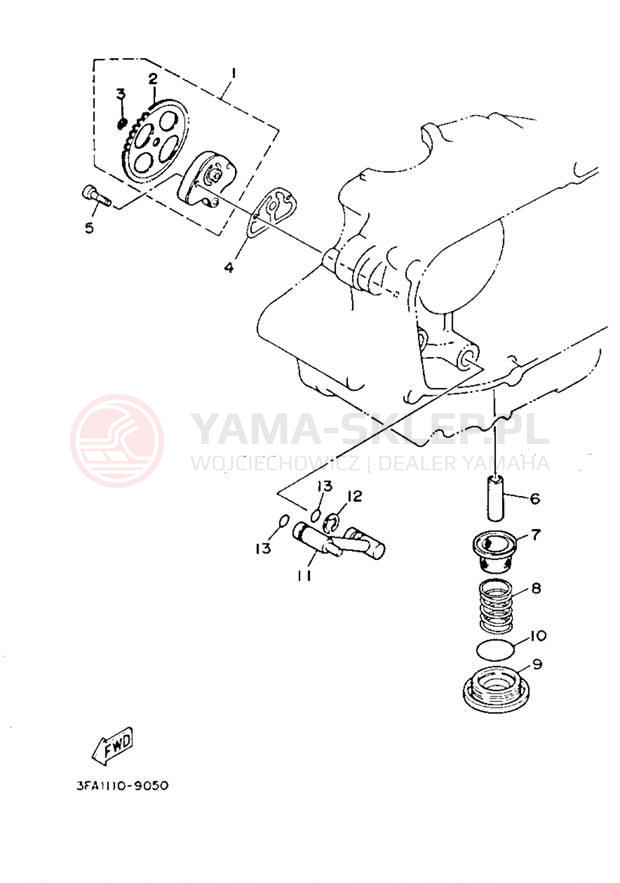 Schemat "Pompa olejowa" do Yamaha BREEZE YFA1F