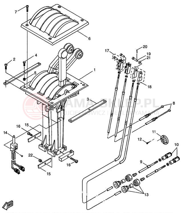 Schemat "Sterowanie napędem" do Yamaha EXCITER 270 EXT1200X