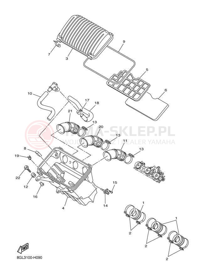 Schemat "Wtrysk paliwa" do Yamaha FX NYTRO FX10DL