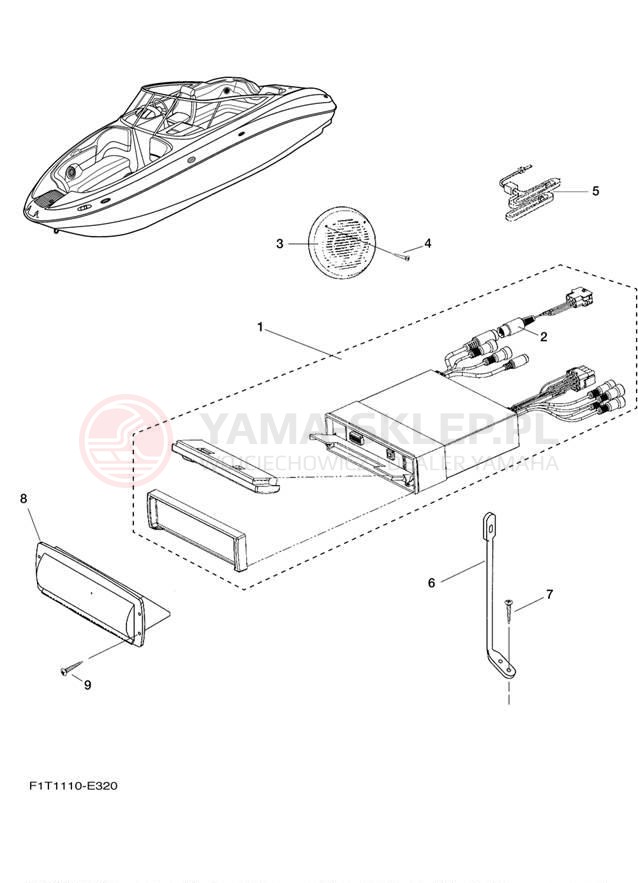 Schemat "Nagłośnienie - wyp. dodatkowe" do Yamaha SR210 FRT1100E