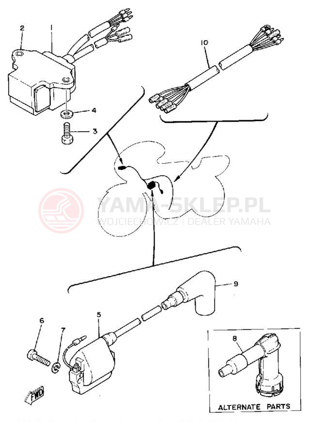 Schemat "układ elektryczny" do Yamaha TZ125G