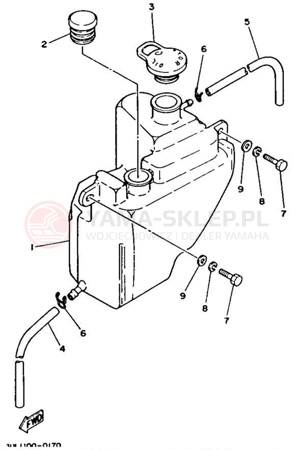 Schemat "Miska olejowa" do Yamaha RT100F