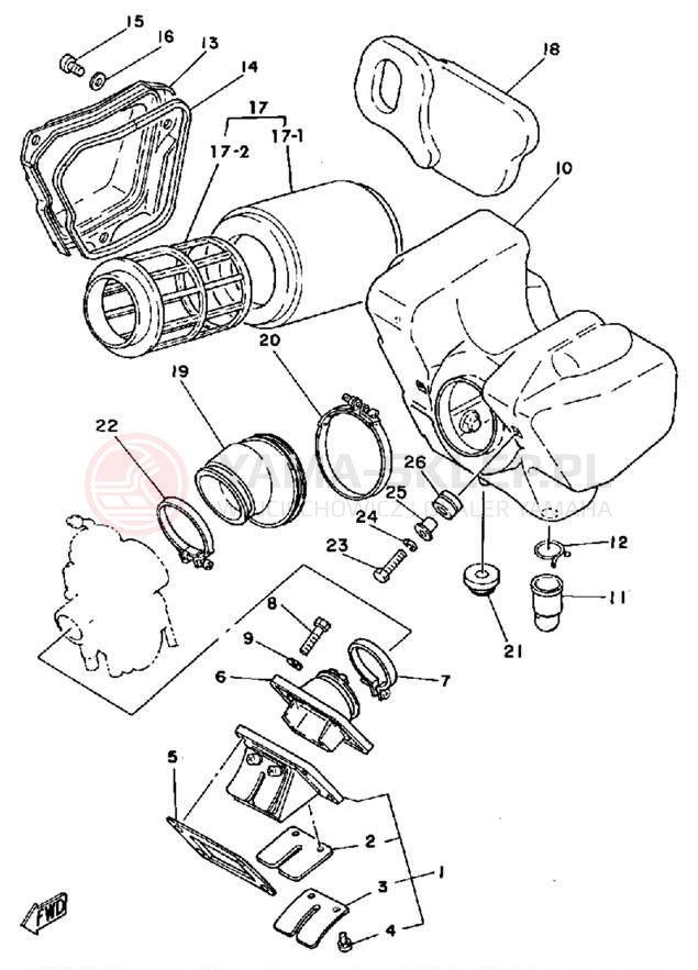 Schemat "Wtrysk paliwa" do Yamaha IT125G