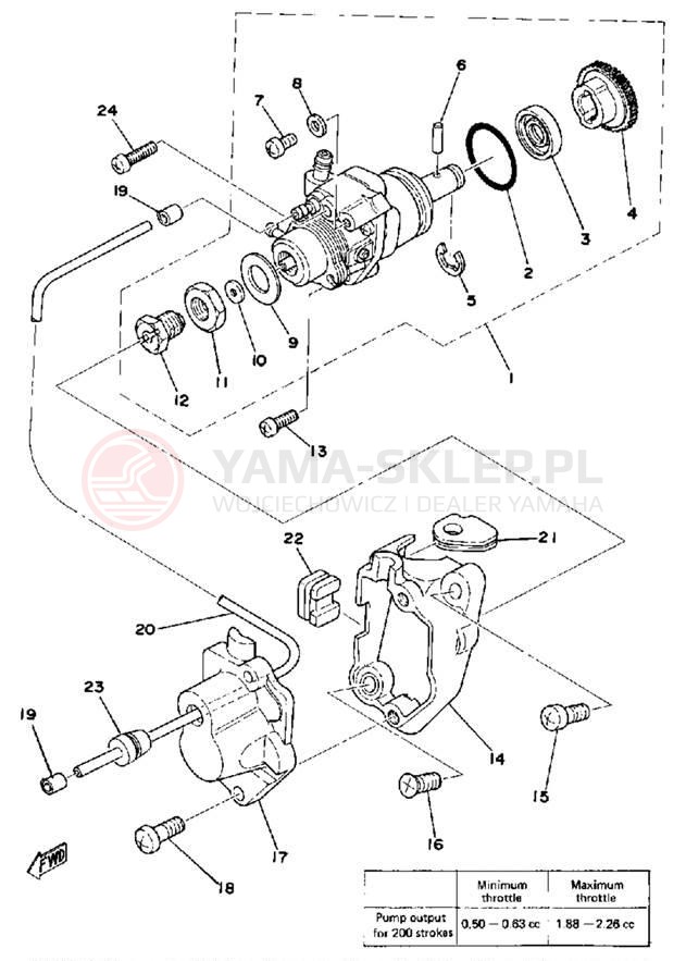 Schemat "Pompa olejowa" do Yamaha LB80_3D
