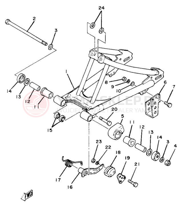 Schemat "wahacz" do Yamaha YZ80H