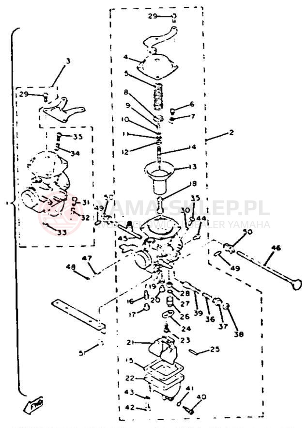 Schemat "Gaźnik" do Yamaha XS650H