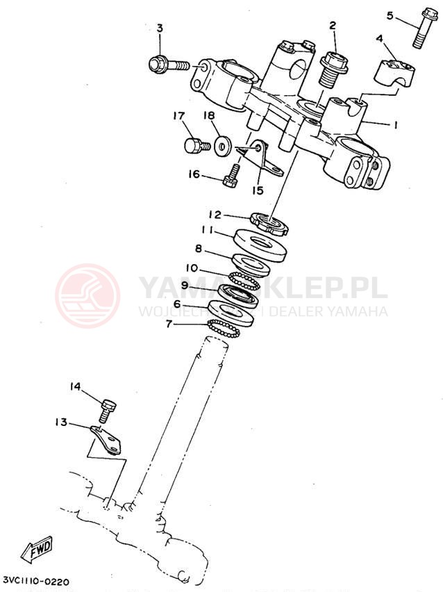 Schemat "Półki zawieszenia" do Yamaha RT180E