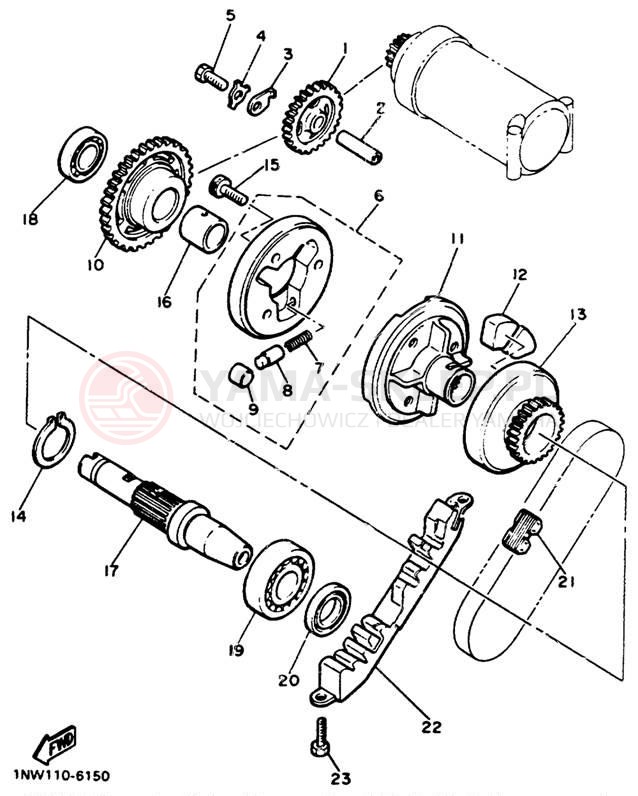Schemat "rozrusznik" do Yamaha MAXIM X XJ700XS/XJ700XSC