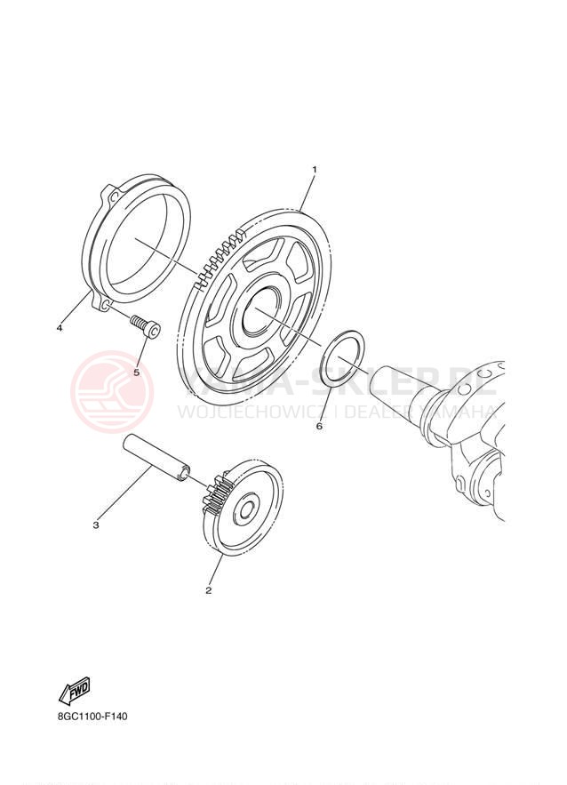 Schemat "rozrusznik" do Yamaha PHAZER GT PZ50GTBW
