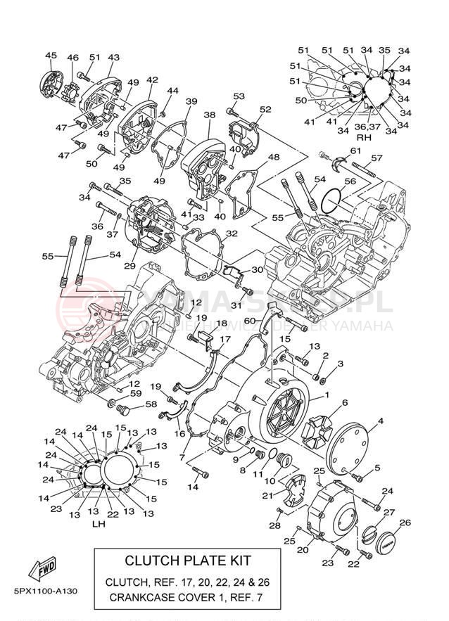 Schemat "Pokrywa silnika" do Yamaha XV17PCP/XV17PCPC